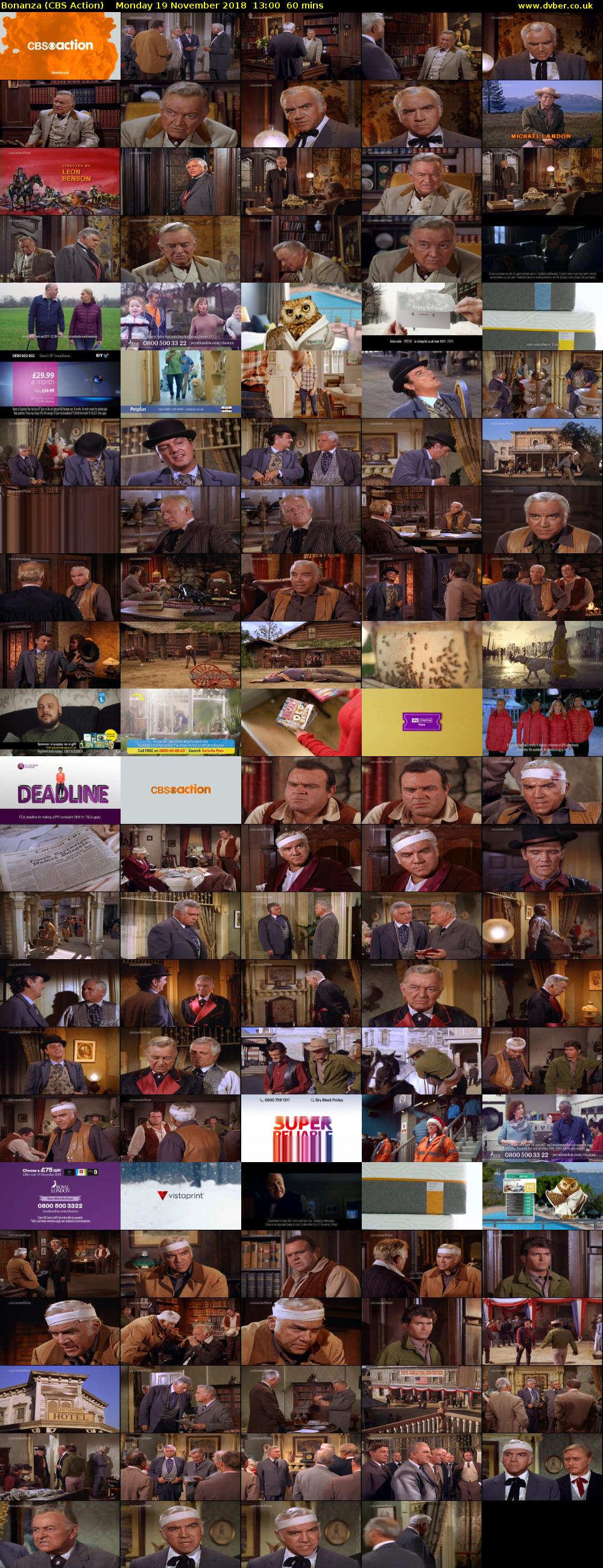 Bonanza (CBS Action) Monday 19 November 2018 13:00 - 14:00