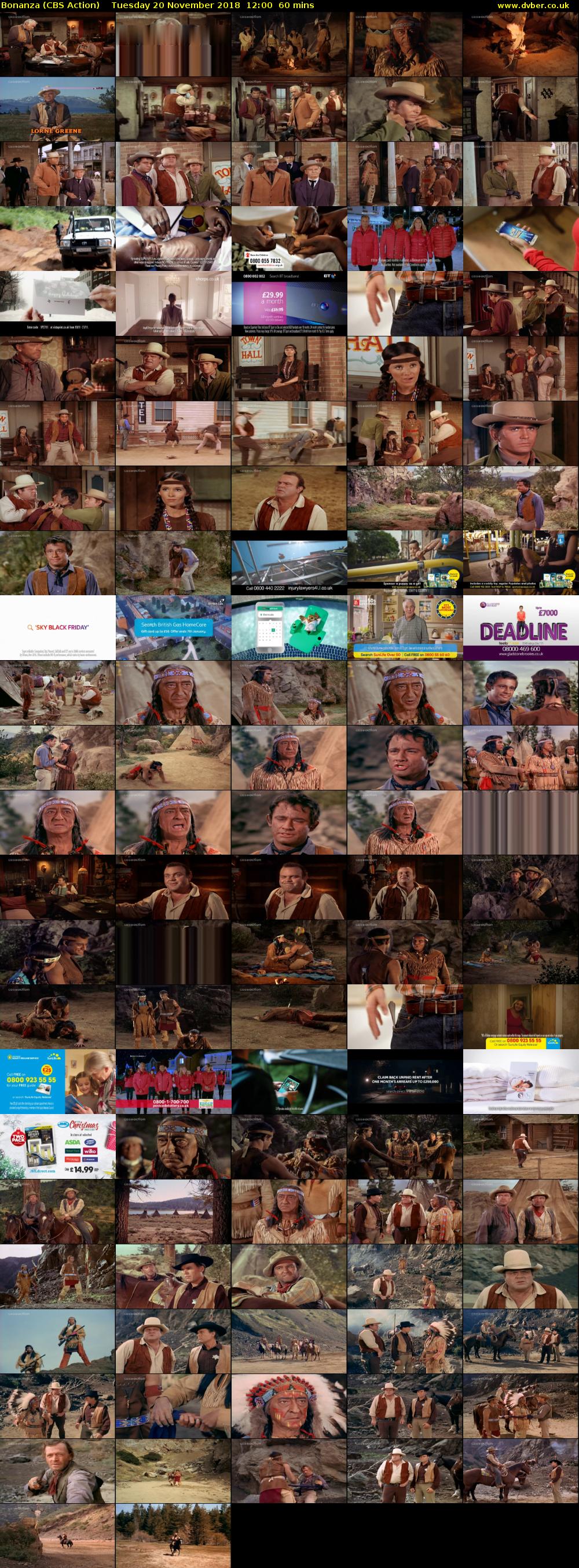 Bonanza (CBS Action) Tuesday 20 November 2018 12:00 - 13:00