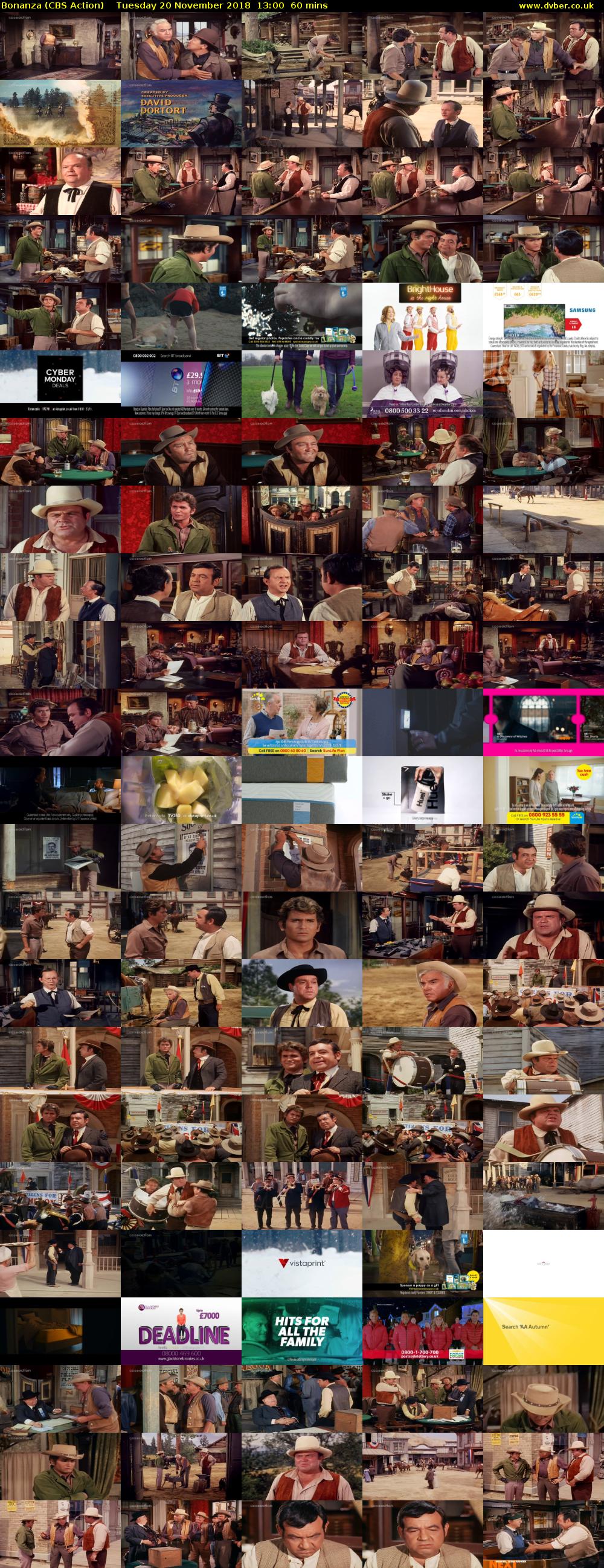 Bonanza (CBS Action) Tuesday 20 November 2018 13:00 - 14:00