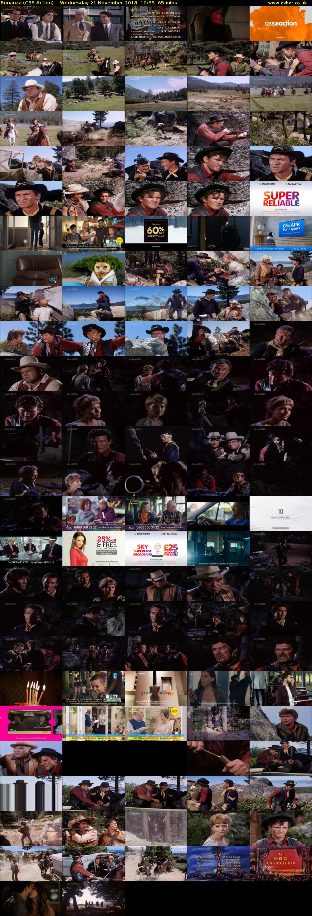 Bonanza (CBS Action) Wednesday 21 November 2018 10:55 - 12:00