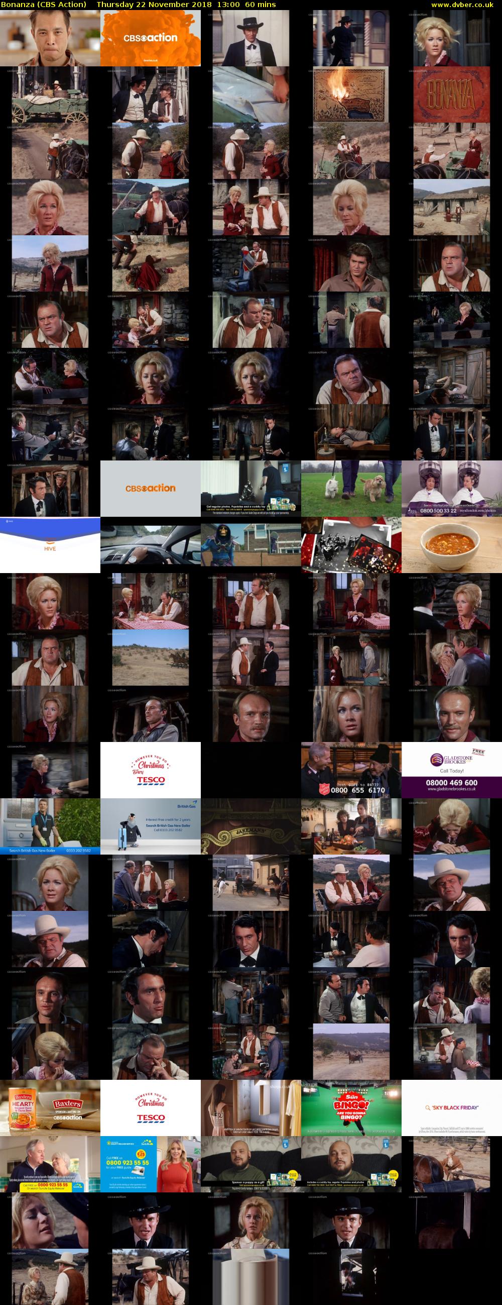 Bonanza (CBS Action) Thursday 22 November 2018 13:00 - 14:00