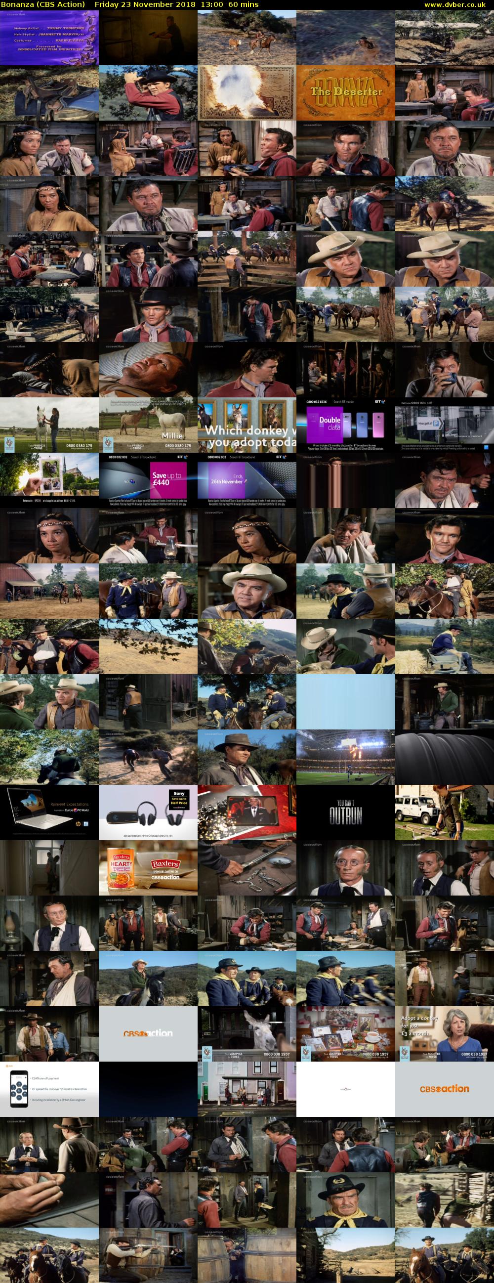 Bonanza (CBS Action) Friday 23 November 2018 13:00 - 14:00