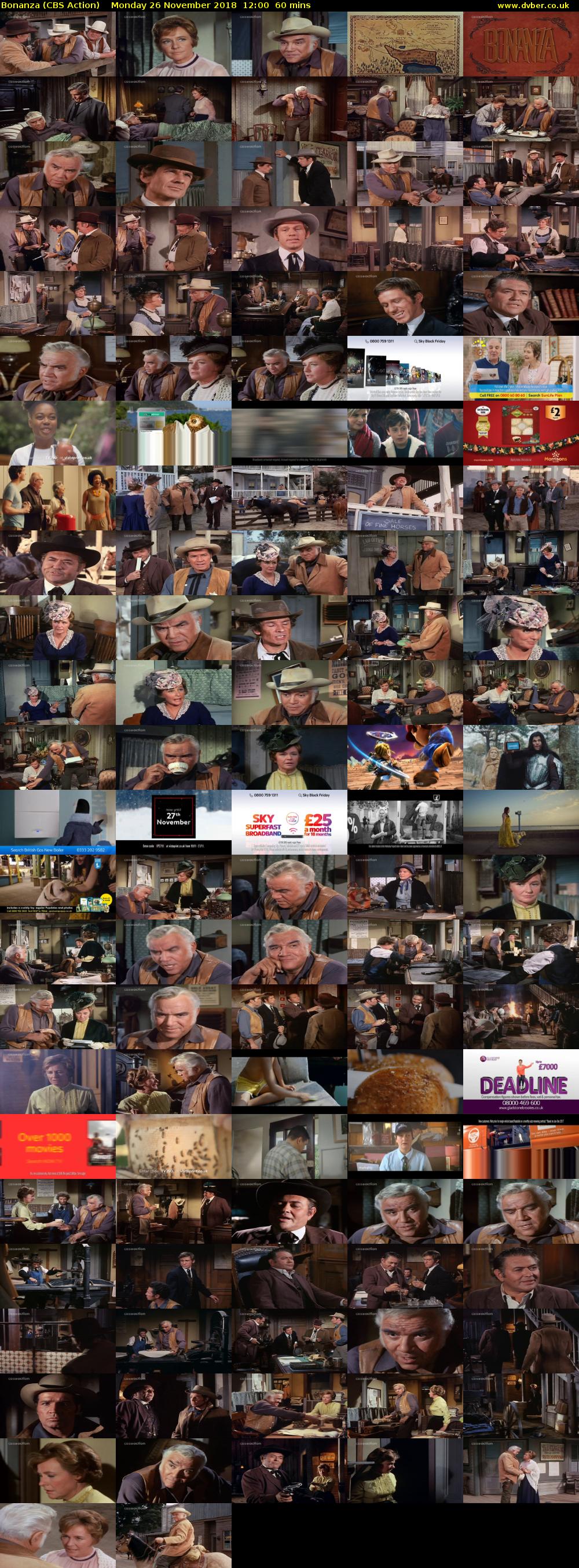 Bonanza (CBS Action) Monday 26 November 2018 12:00 - 13:00