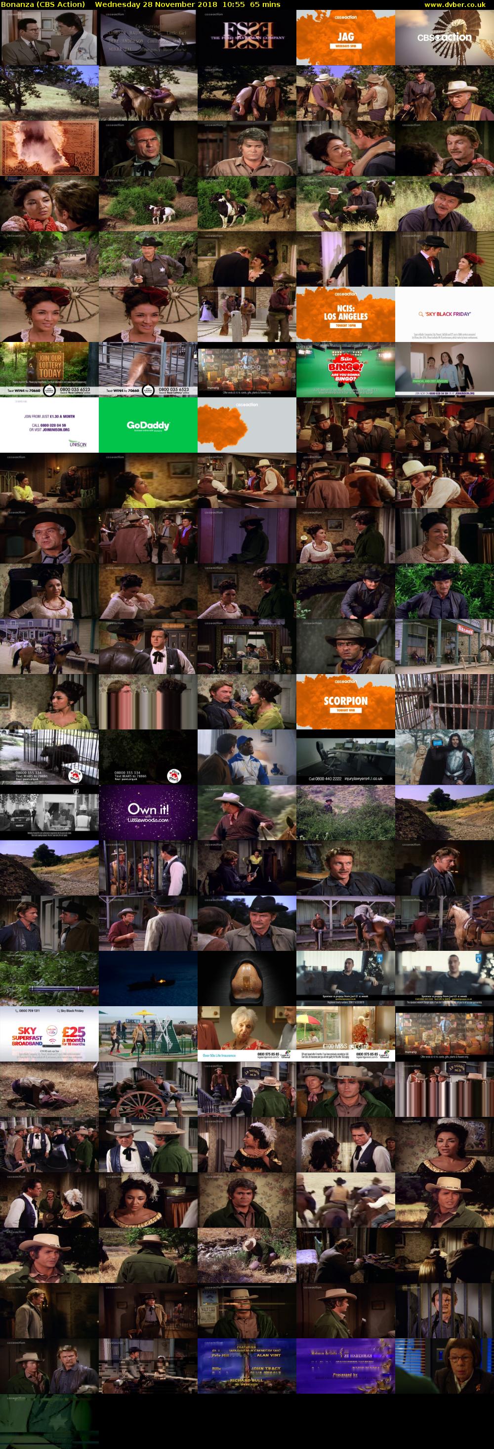 Bonanza (CBS Action) Wednesday 28 November 2018 10:55 - 12:00