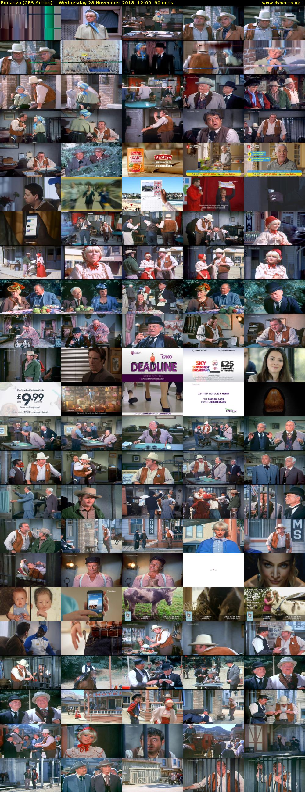Bonanza (CBS Action) Wednesday 28 November 2018 12:00 - 13:00