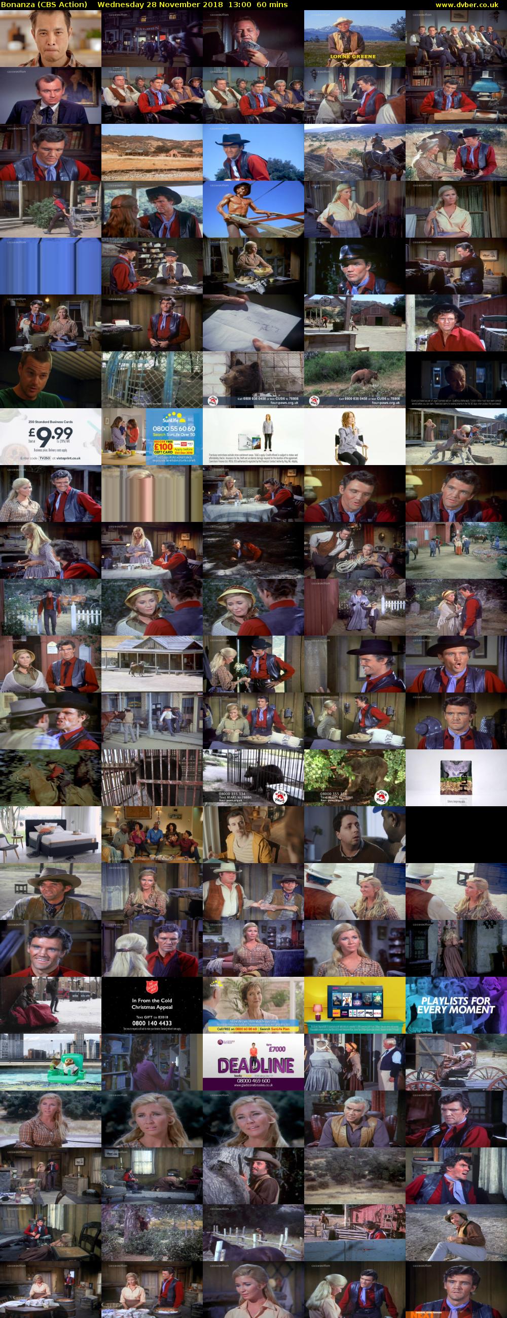 Bonanza (CBS Action) Wednesday 28 November 2018 13:00 - 14:00