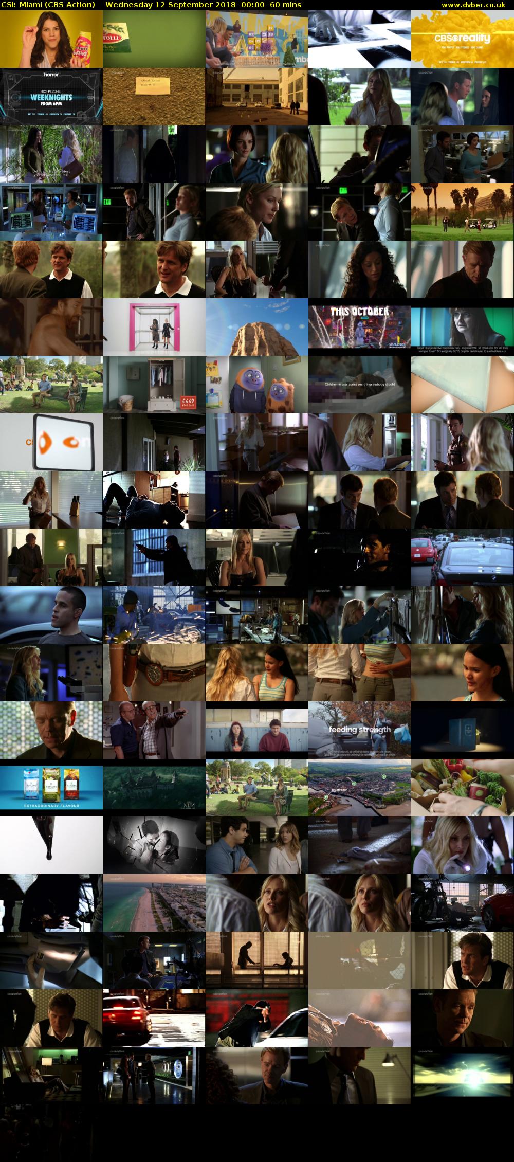 CSI: Miami (CBS Action) Wednesday 12 September 2018 00:00 - 01:00