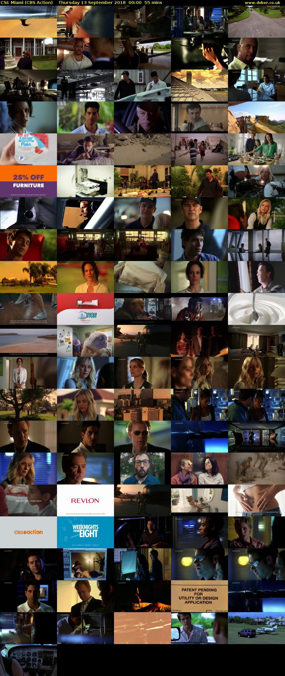 CSI: Miami (CBS Action) Thursday 13 September 2018 00:00 - 00:55