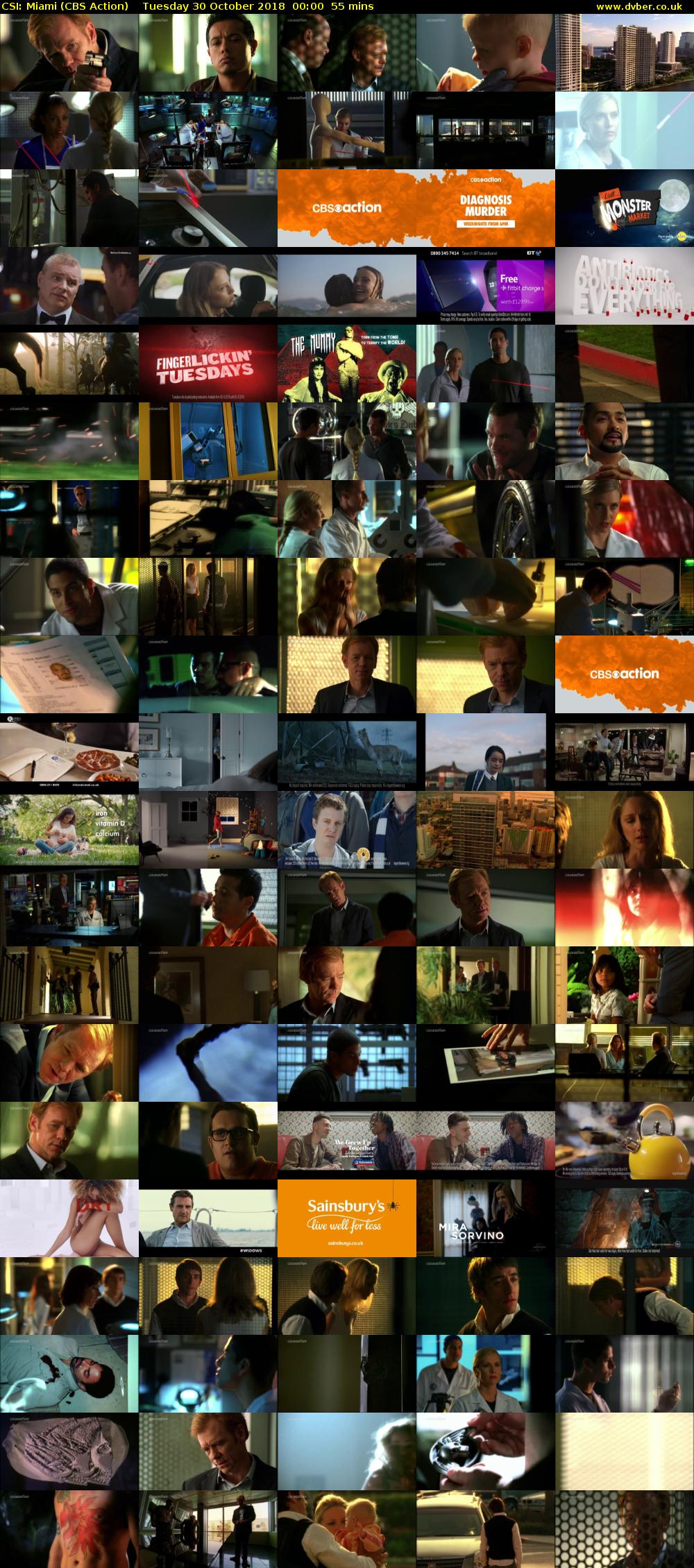 CSI: Miami (CBS Action) Tuesday 30 October 2018 00:00 - 00:55