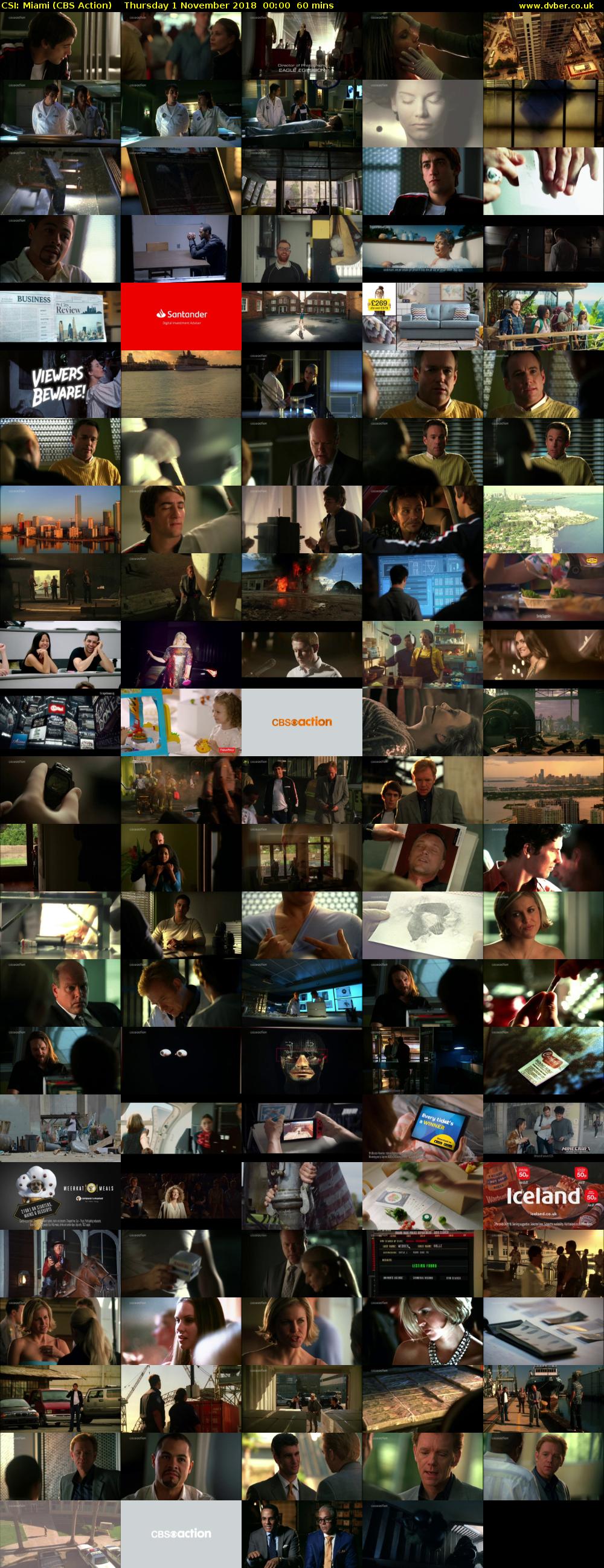 CSI: Miami (CBS Action) Thursday 1 November 2018 00:00 - 01:00