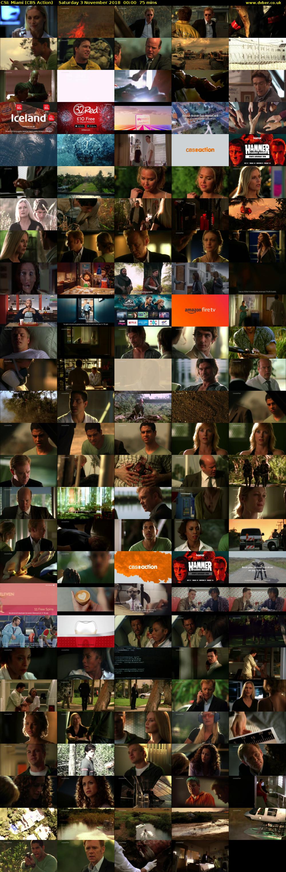 CSI: Miami (CBS Action) Saturday 3 November 2018 00:00 - 01:15