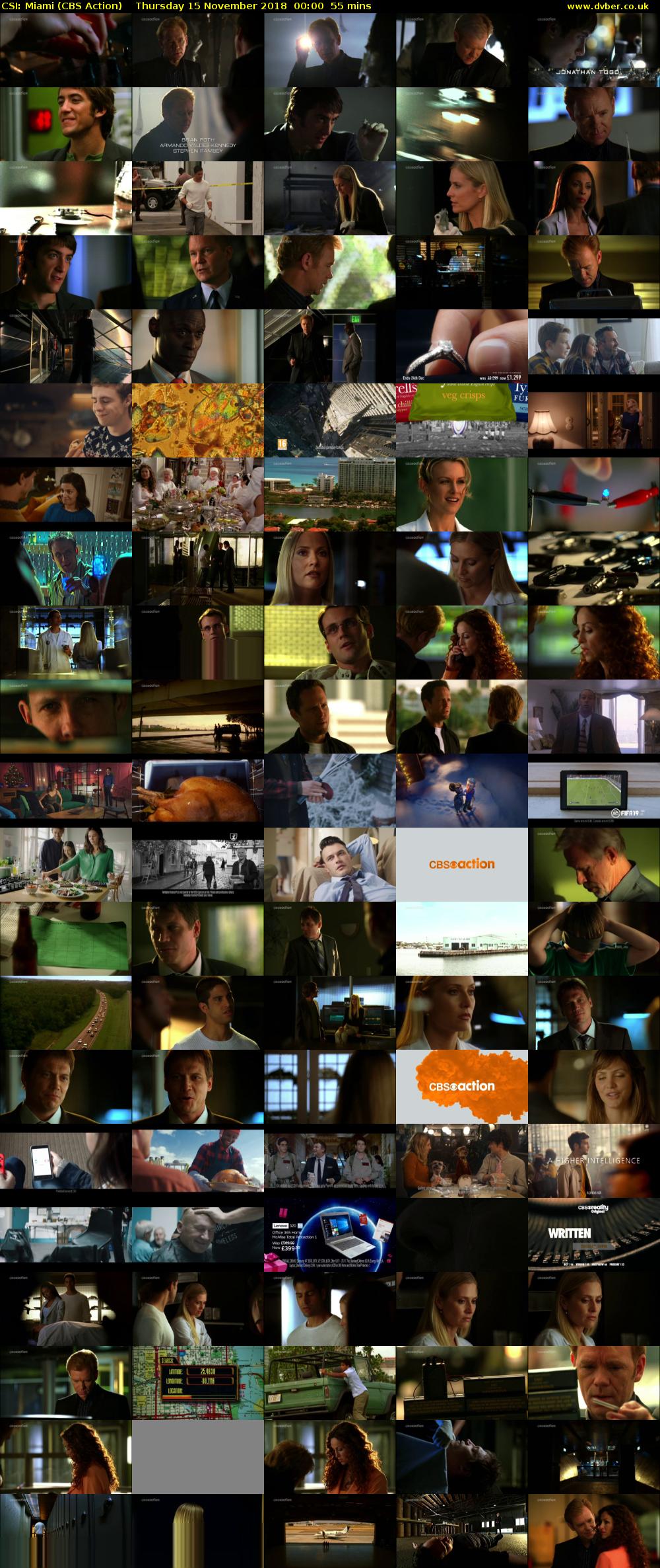 CSI: Miami (CBS Action) Thursday 15 November 2018 00:00 - 00:55