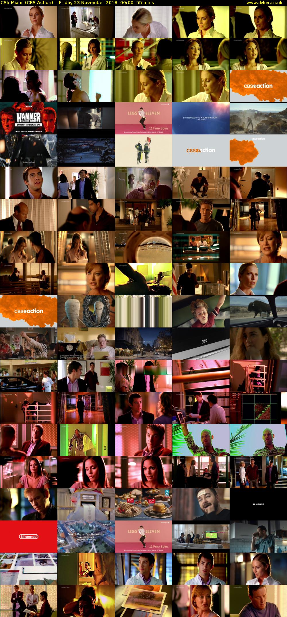 CSI: Miami (CBS Action) Friday 23 November 2018 00:00 - 00:55