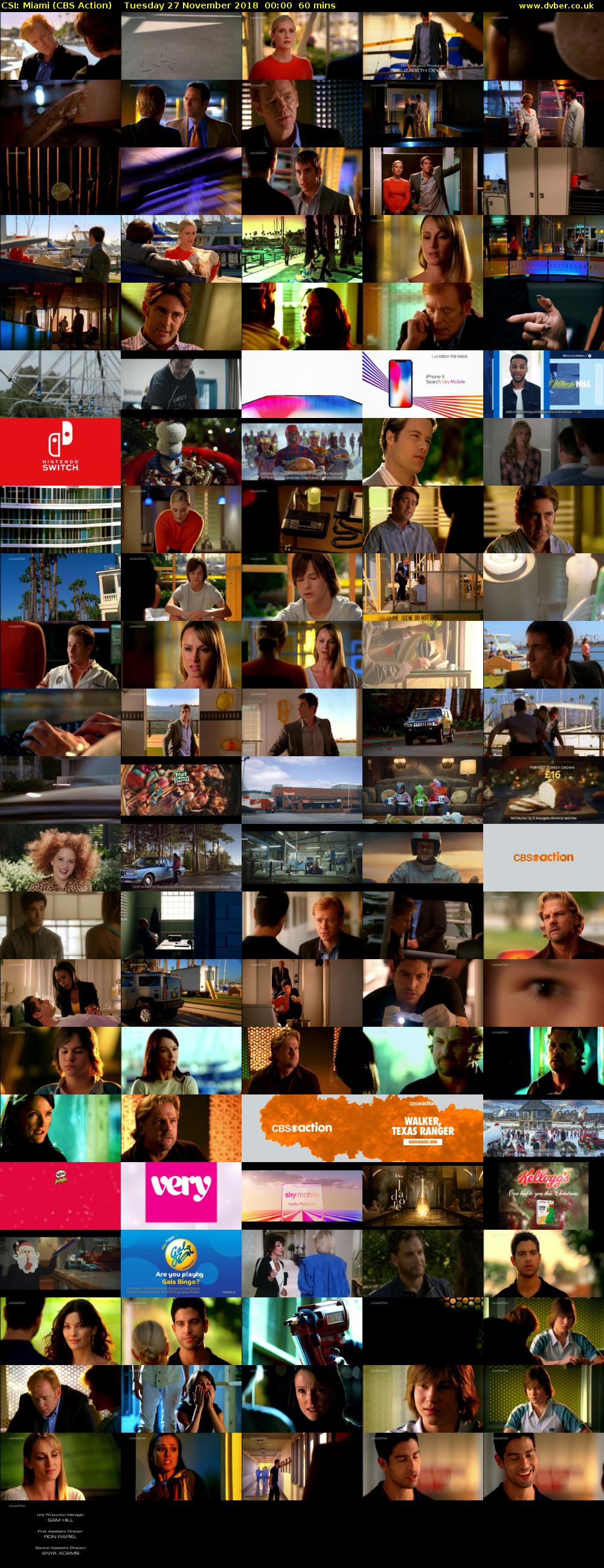 CSI: Miami (CBS Action) Tuesday 27 November 2018 00:00 - 01:00