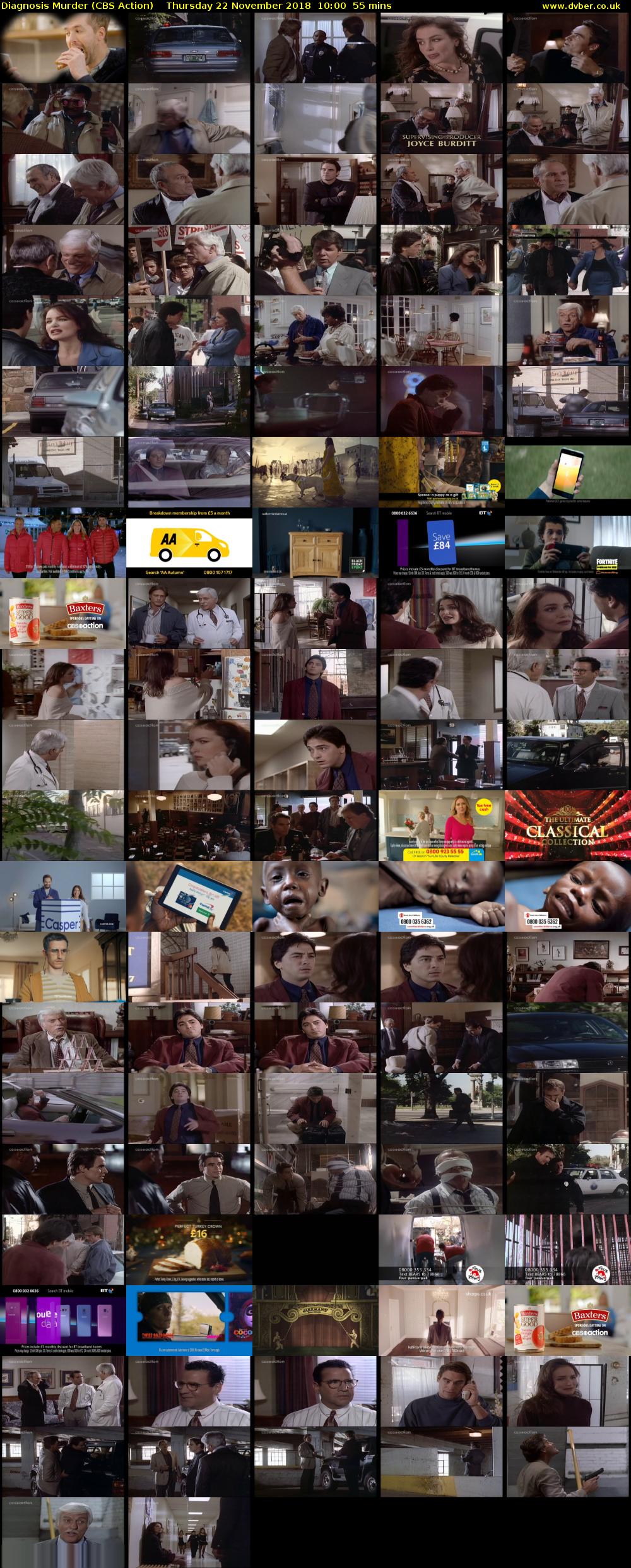 Diagnosis Murder (CBS Action) Thursday 22 November 2018 10:00 - 10:55