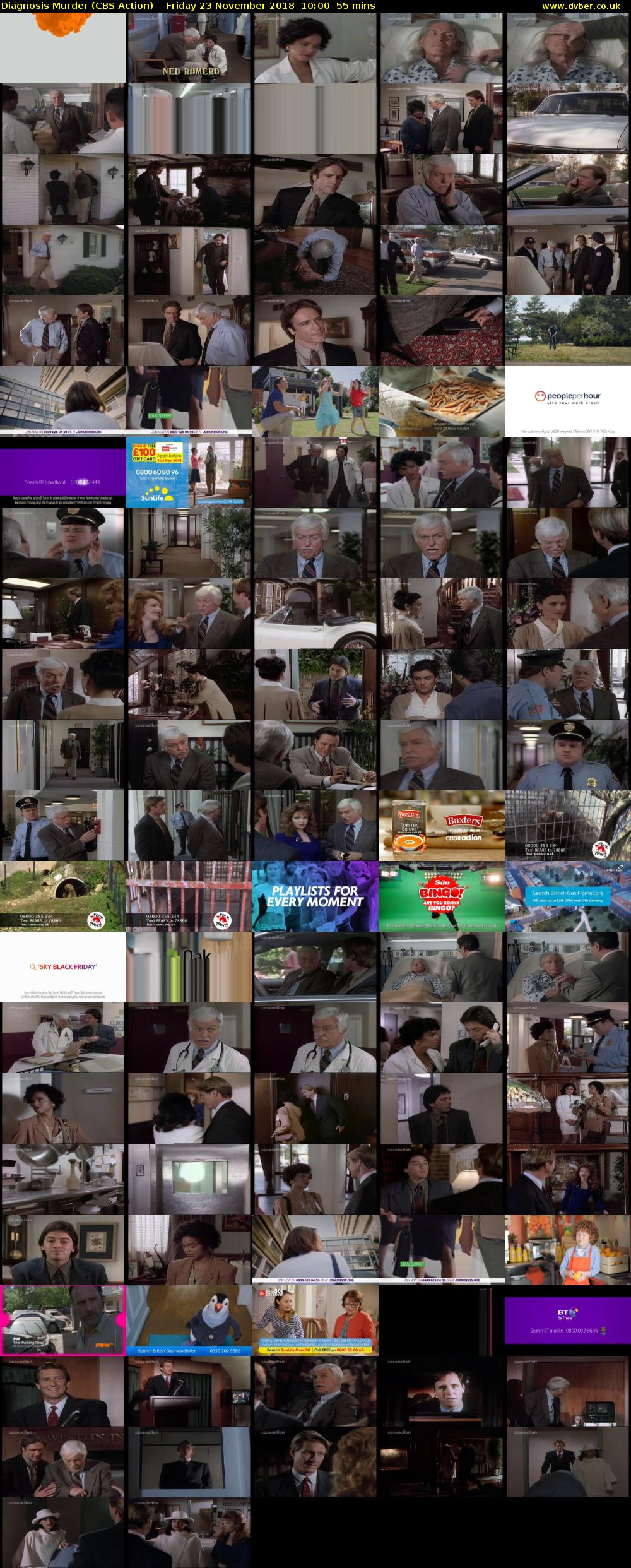 Diagnosis Murder (CBS Action) Friday 23 November 2018 10:00 - 10:55