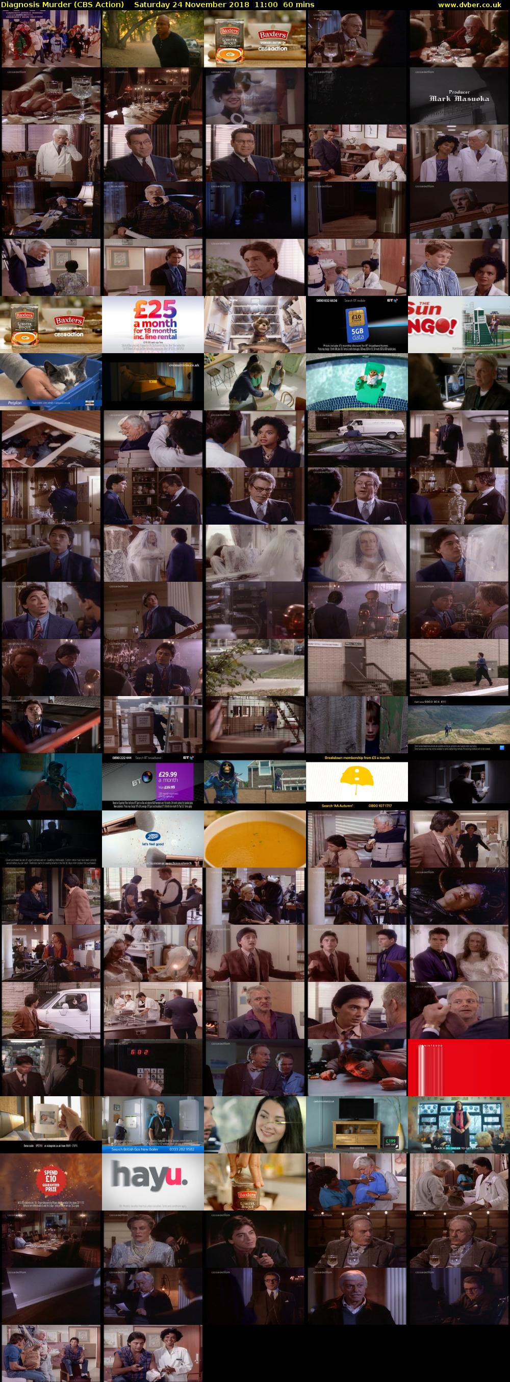 Diagnosis Murder (CBS Action) Saturday 24 November 2018 11:00 - 12:00