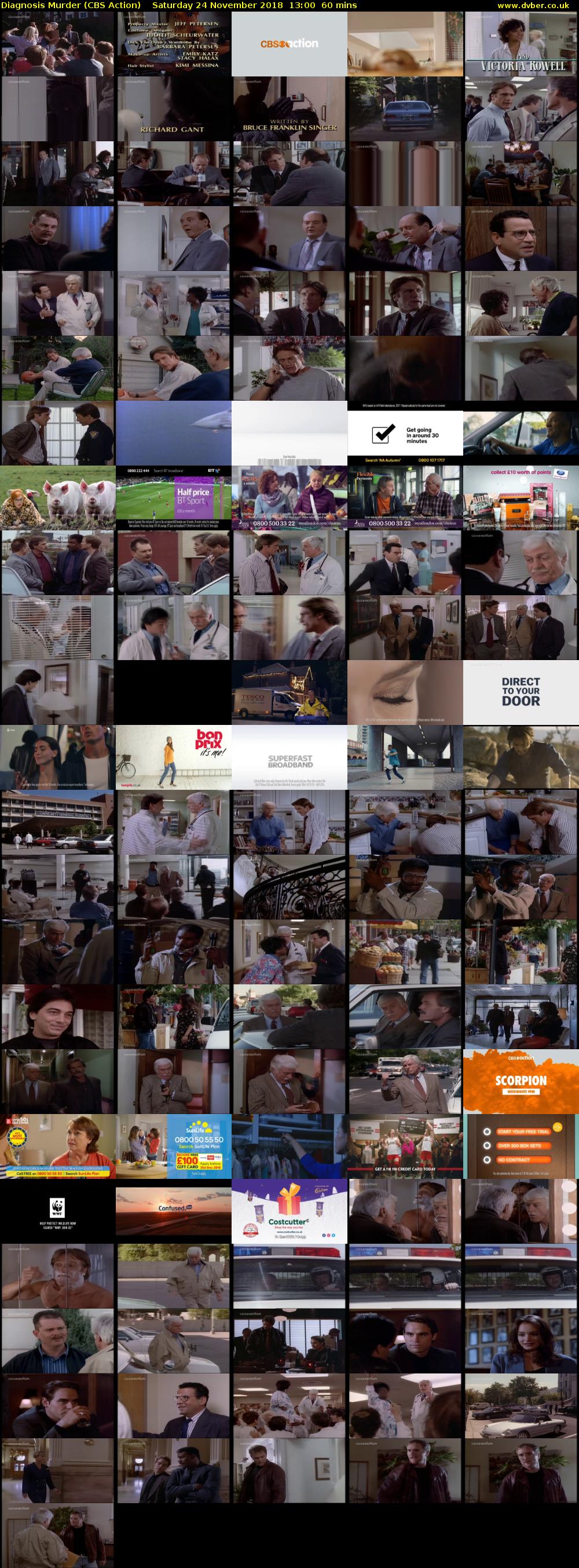 Diagnosis Murder (CBS Action) Saturday 24 November 2018 13:00 - 14:00