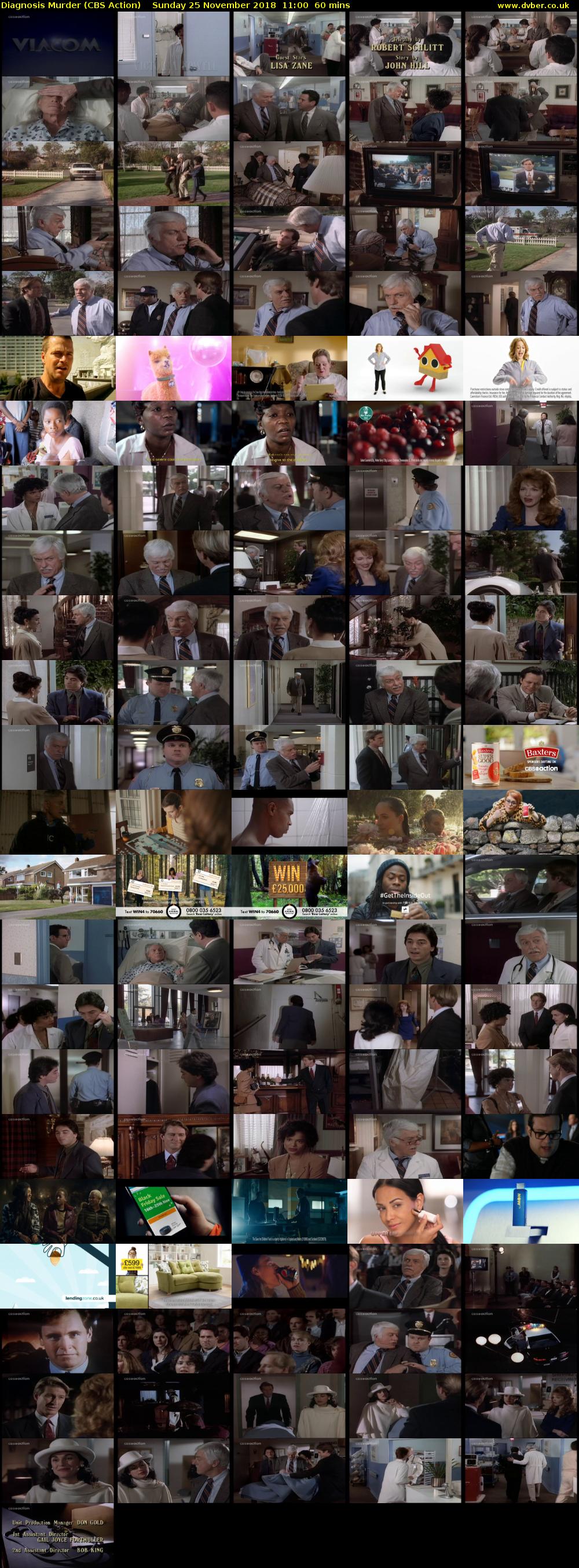 Diagnosis Murder (CBS Action) Sunday 25 November 2018 11:00 - 12:00