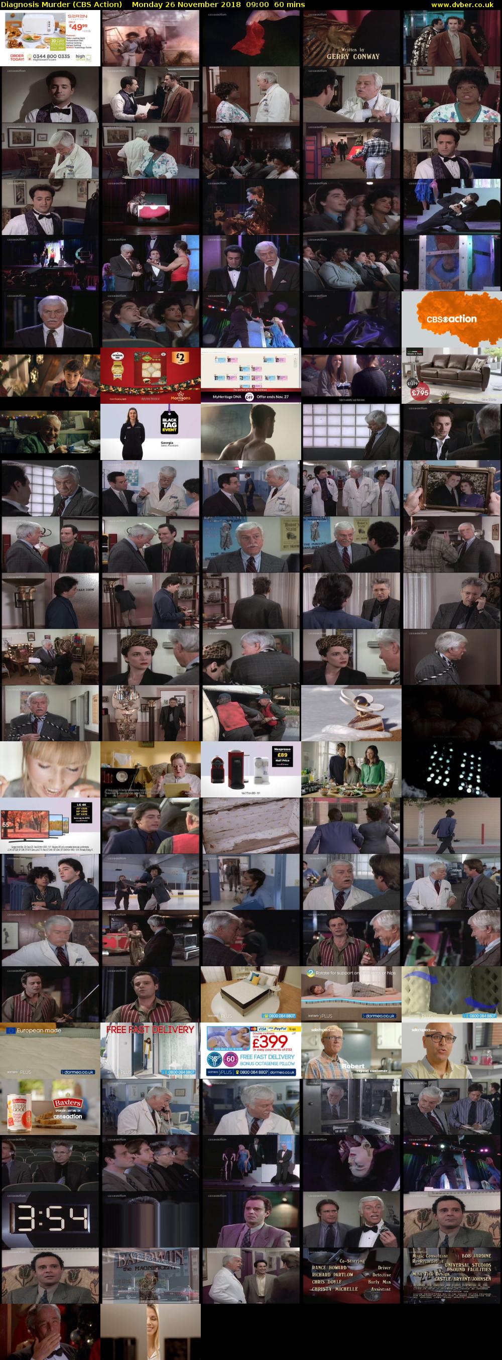Diagnosis Murder (CBS Action) Monday 26 November 2018 09:00 - 10:00