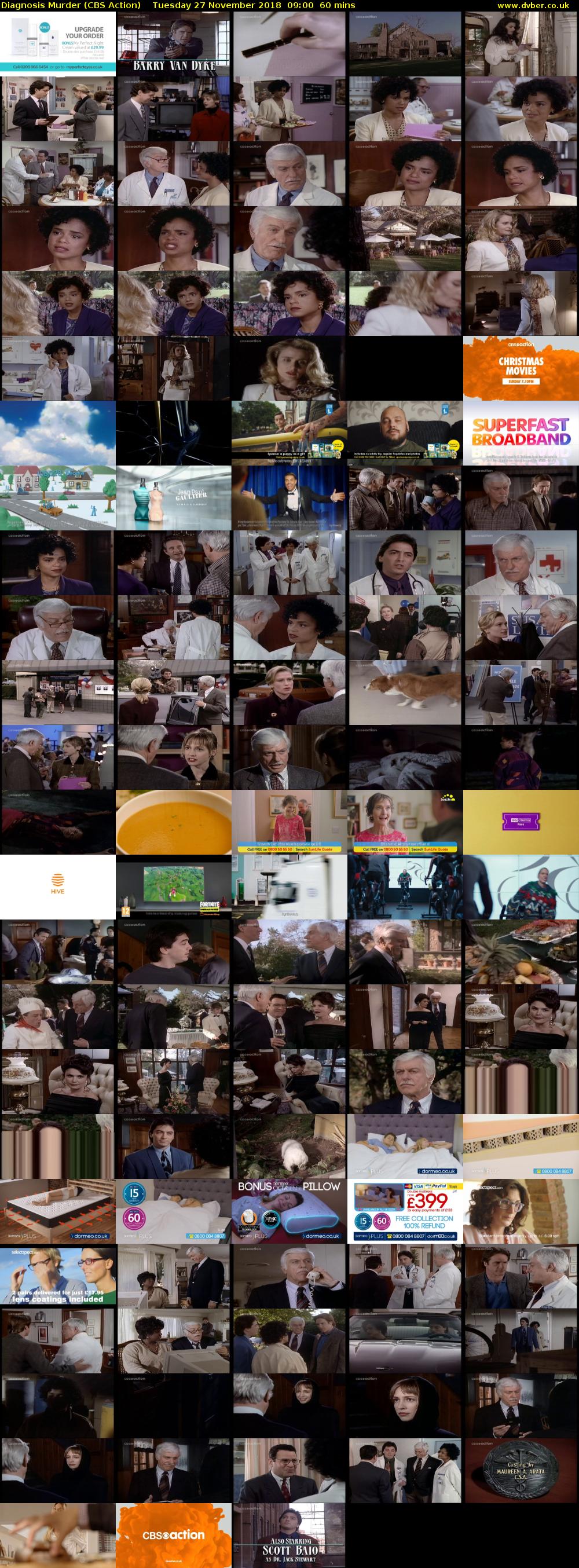 Diagnosis Murder (CBS Action) Tuesday 27 November 2018 09:00 - 10:00