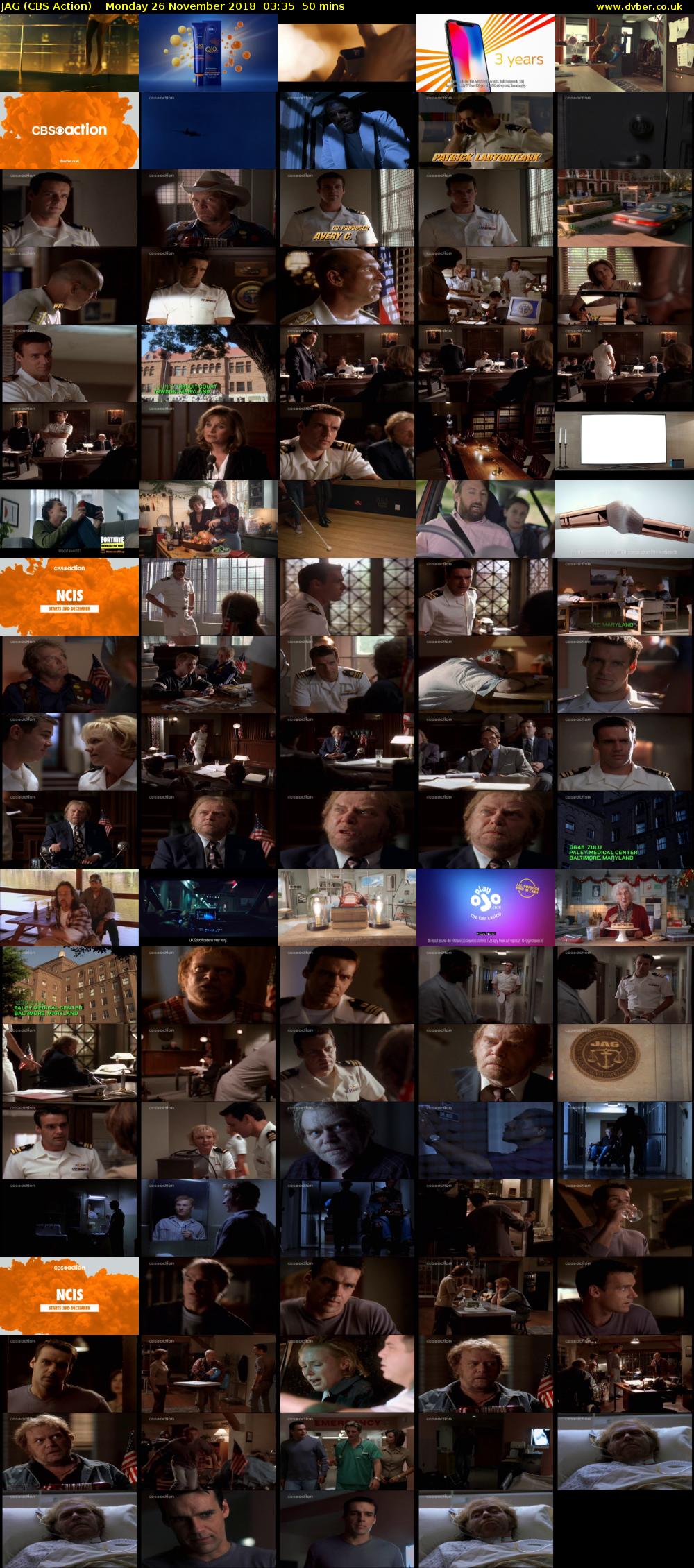 JAG (CBS Action) Monday 26 November 2018 03:35 - 04:25