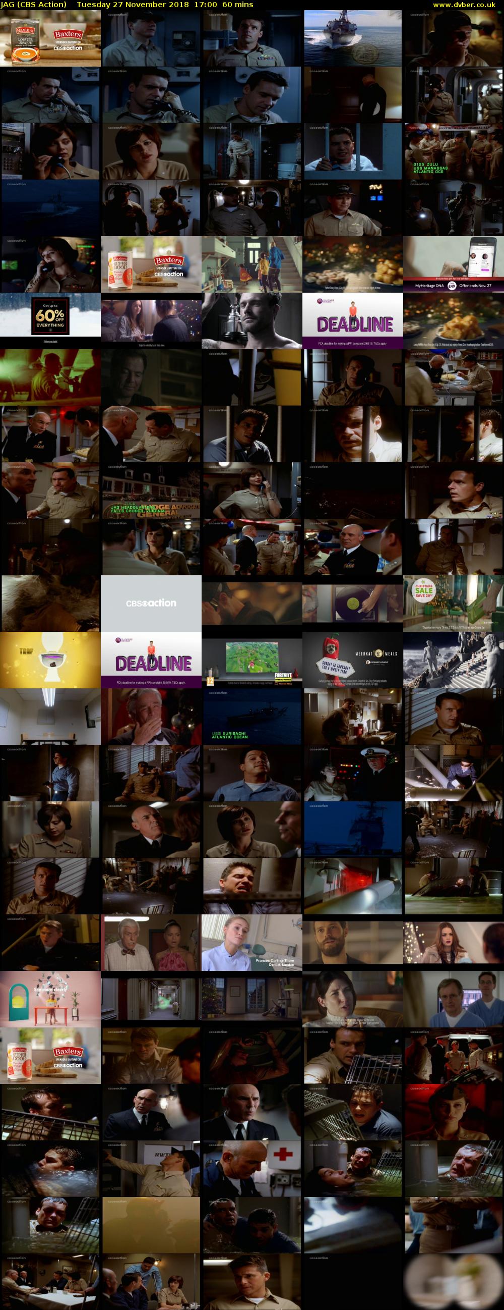 JAG (CBS Action) Tuesday 27 November 2018 17:00 - 18:00
