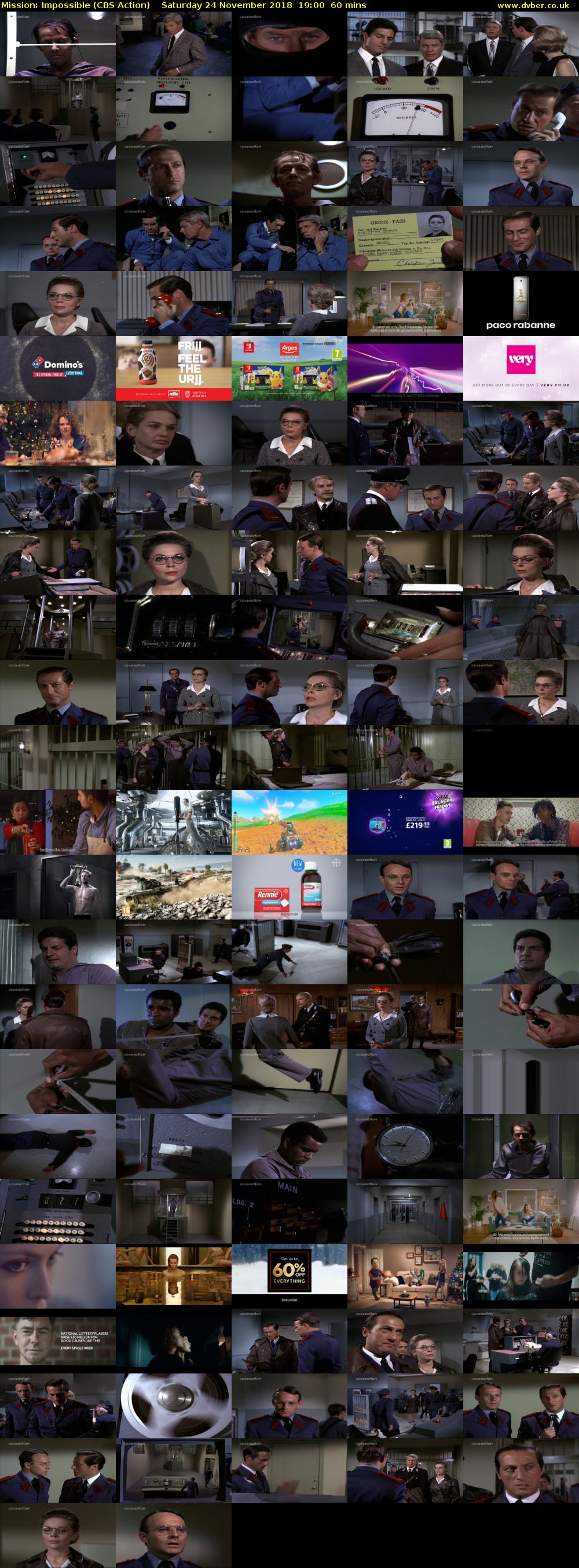 Mission: Impossible (CBS Action) Saturday 24 November 2018 19:00 - 20:00