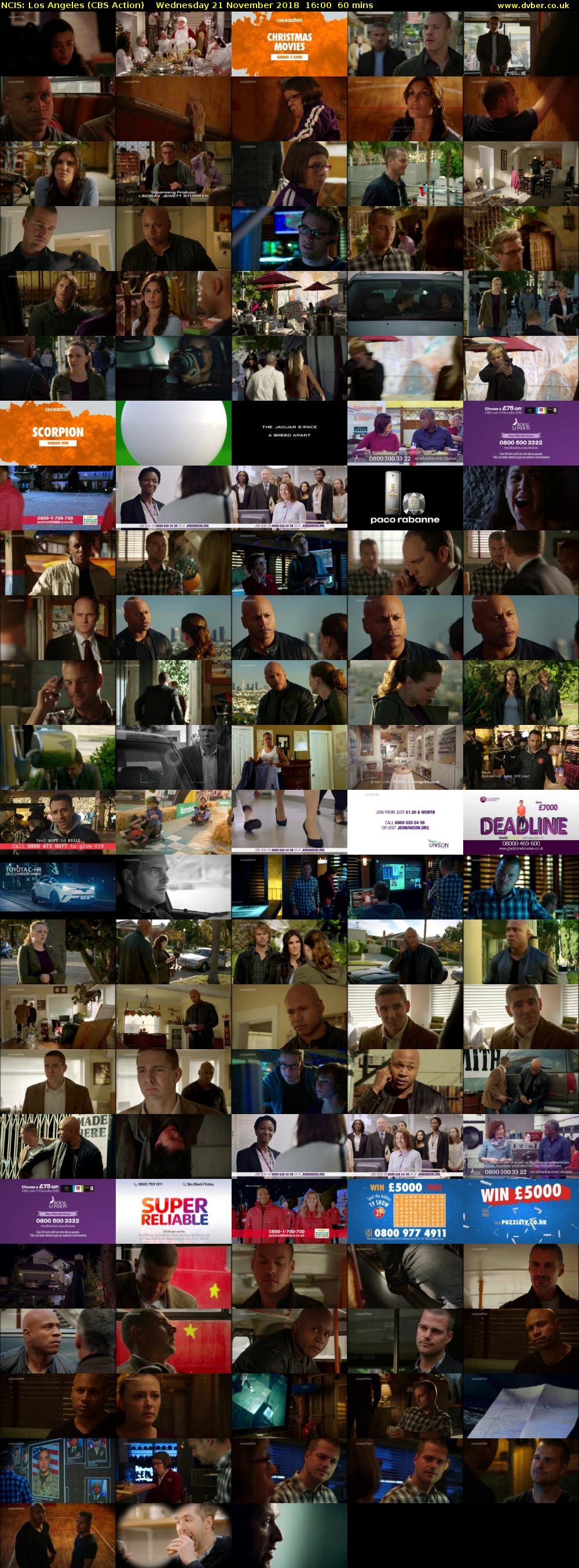 NCIS: Los Angeles (CBS Action) Wednesday 21 November 2018 16:00 - 17:00