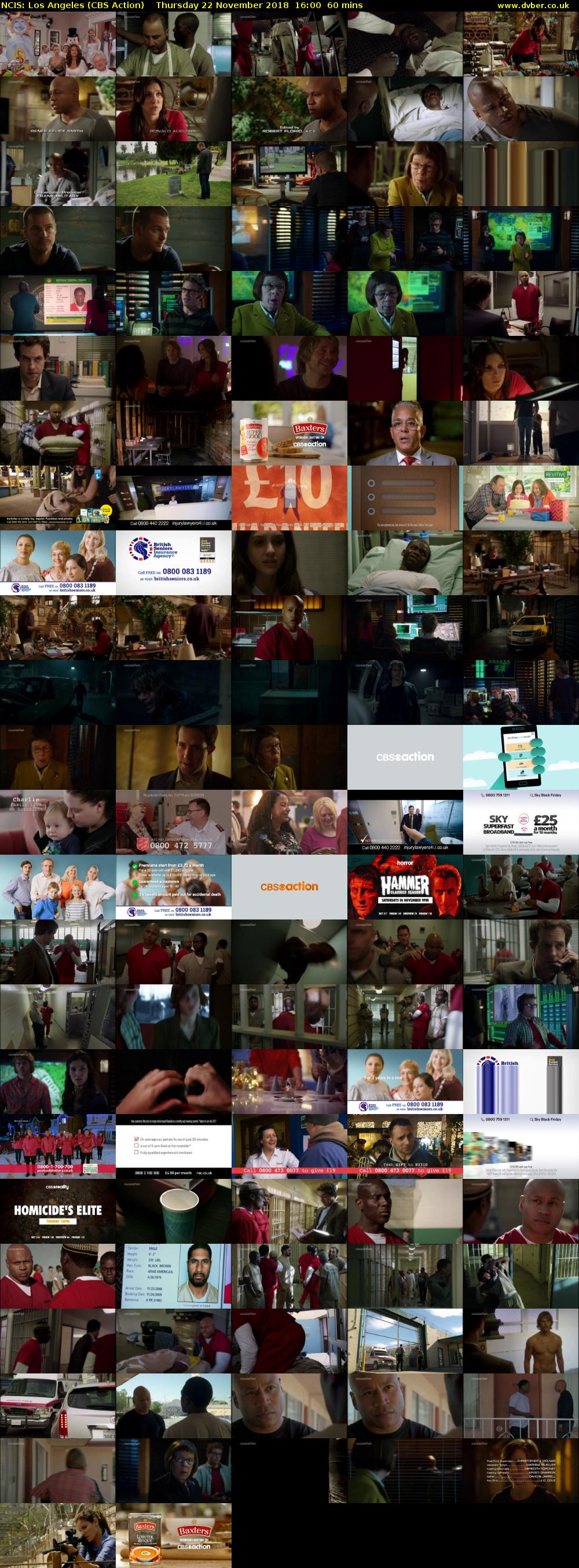 NCIS: Los Angeles (CBS Action) Thursday 22 November 2018 16:00 - 17:00