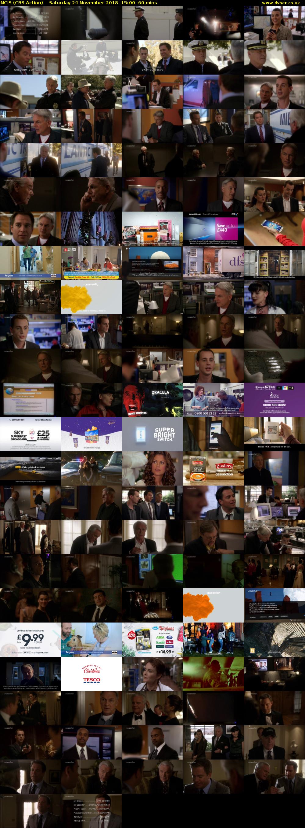 NCIS (CBS Action) Saturday 24 November 2018 15:00 - 16:00