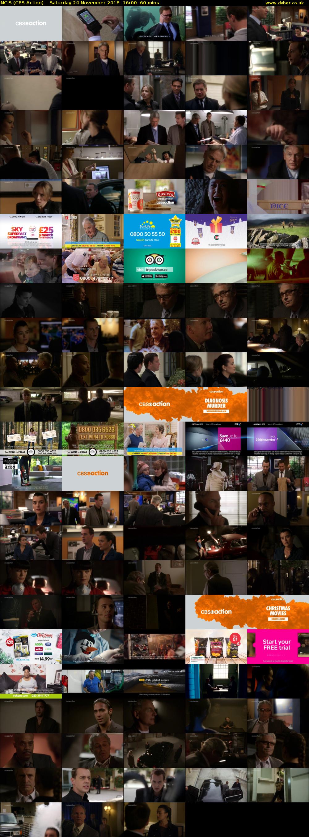 NCIS (CBS Action) Saturday 24 November 2018 16:00 - 17:00