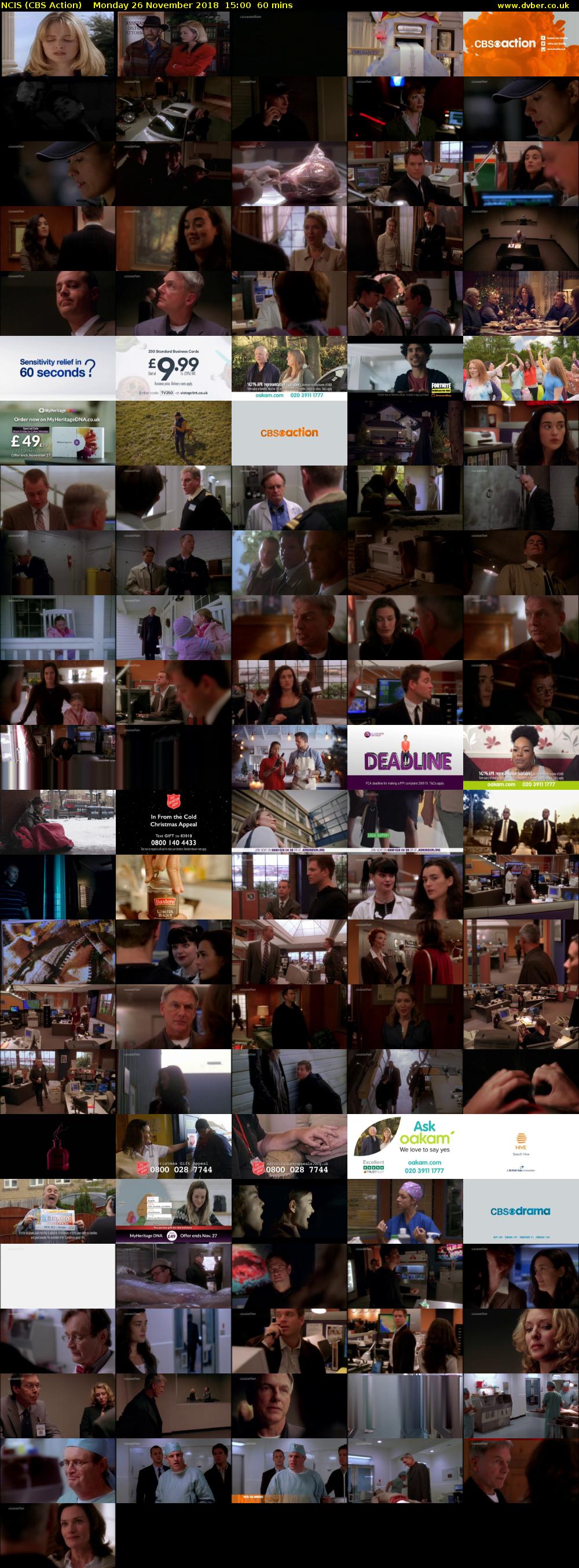 NCIS (CBS Action) Monday 26 November 2018 15:00 - 16:00