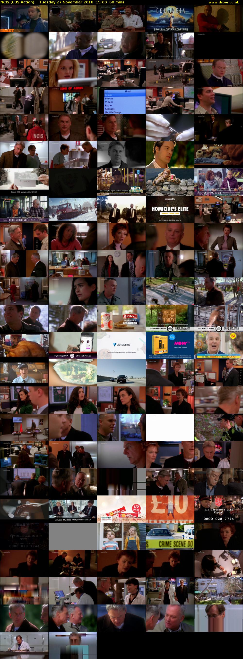 NCIS (CBS Action) Tuesday 27 November 2018 15:00 - 16:00