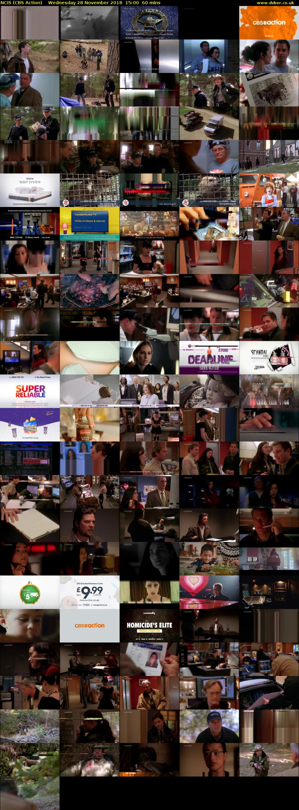 NCIS (CBS Action) Wednesday 28 November 2018 15:00 - 16:00