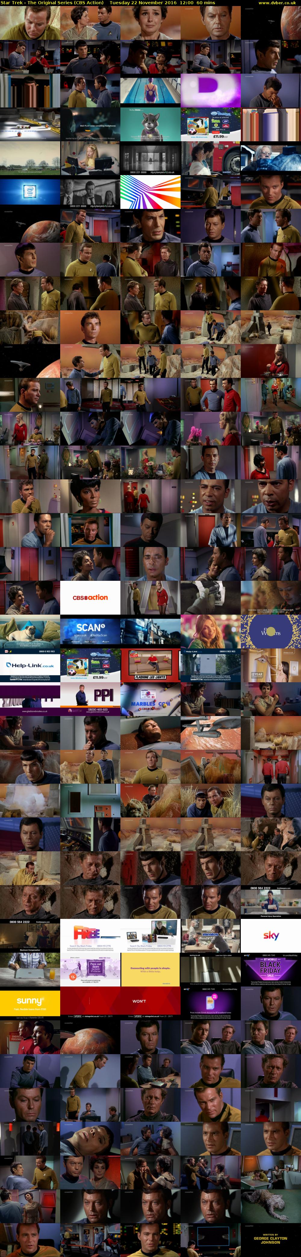 Star Trek - The Original Series (CBS Action) Tuesday 22 November 2016 12:00 - 13:00