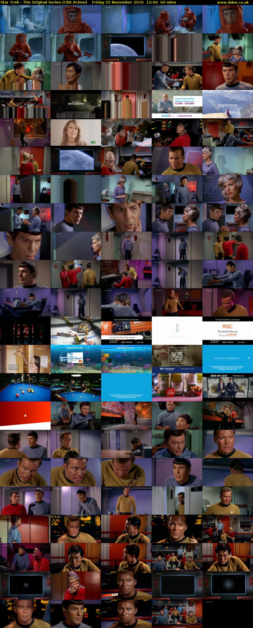 Star Trek - The Original Series (CBS Action) Friday 25 November 2016 12:00 - 13:00