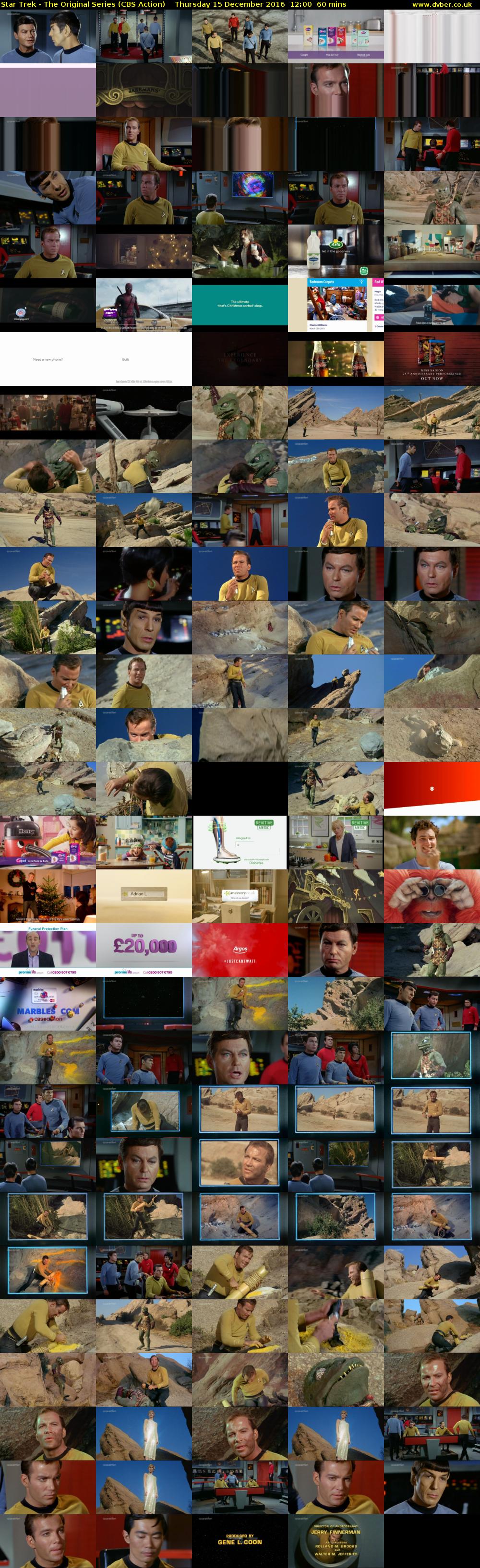 Star Trek - The Original Series (CBS Action) Thursday 15 December 2016 12:00 - 13:00