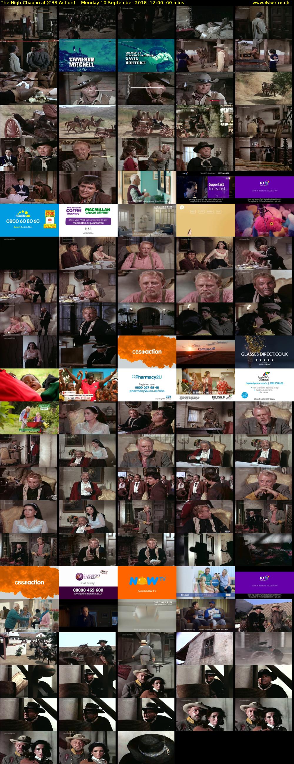 The High Chaparral (CBS Action) Monday 10 September 2018 12:00 - 13:00