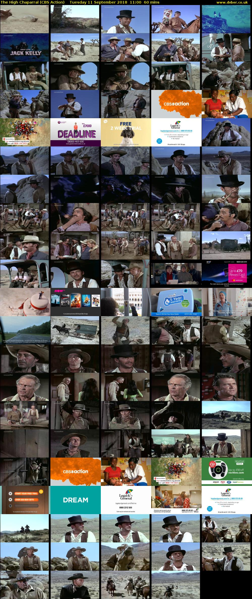 The High Chaparral (CBS Action) Tuesday 11 September 2018 11:00 - 12:00