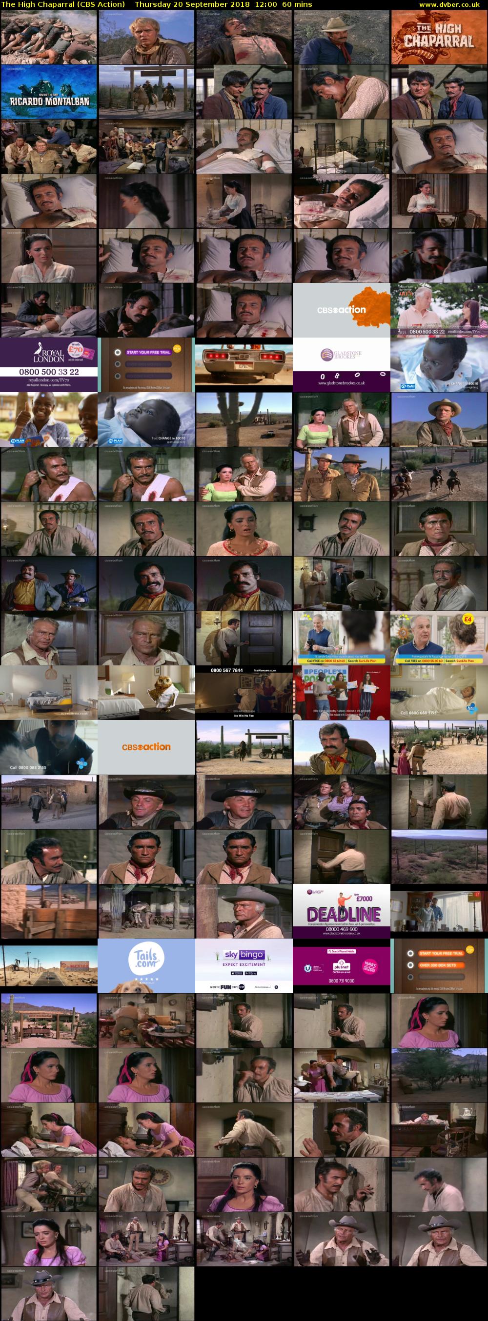 The High Chaparral (CBS Action) Thursday 20 September 2018 12:00 - 13:00