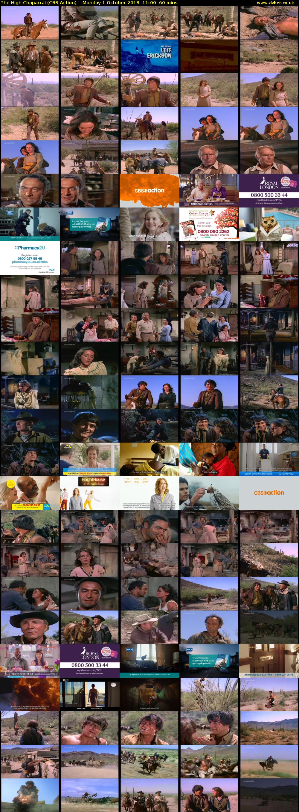 The High Chaparral (CBS Action) Monday 1 October 2018 11:00 - 12:00