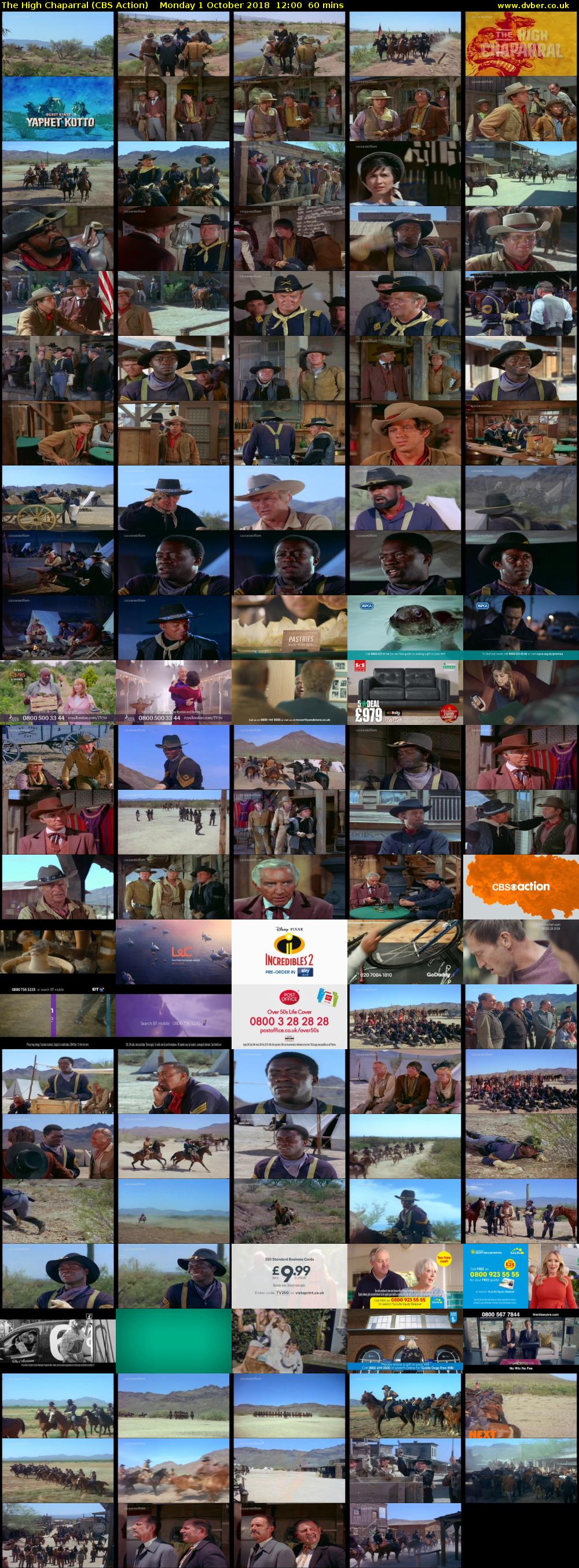 The High Chaparral (CBS Action) Monday 1 October 2018 12:00 - 13:00