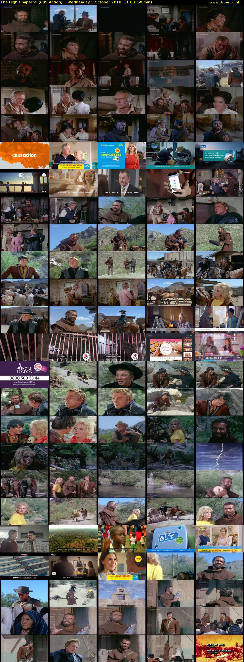 The High Chaparral (CBS Action) Wednesday 3 October 2018 11:00 - 12:00