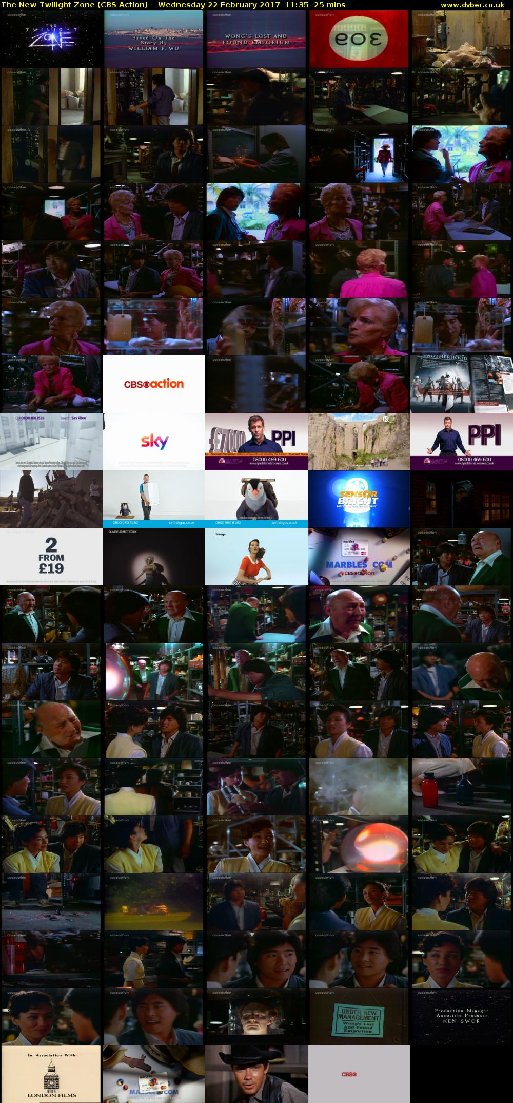 The New Twilight Zone (CBS Action) Wednesday 22 February 2017 11:35 - 12:00