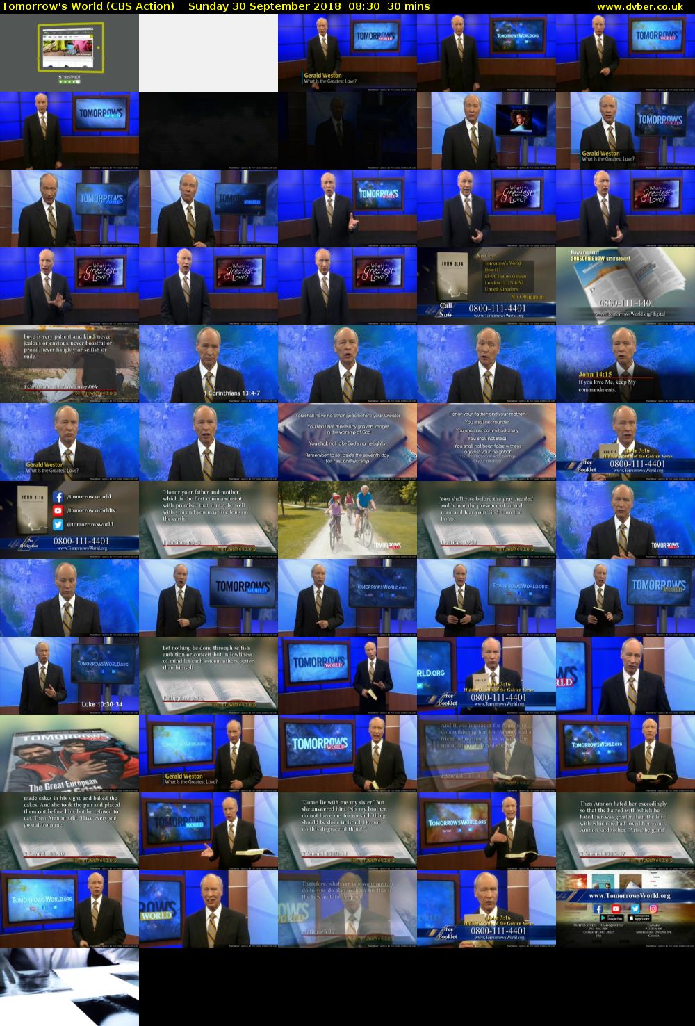 Tomorrow's World (CBS Action) Sunday 30 September 2018 08:30 - 09:00