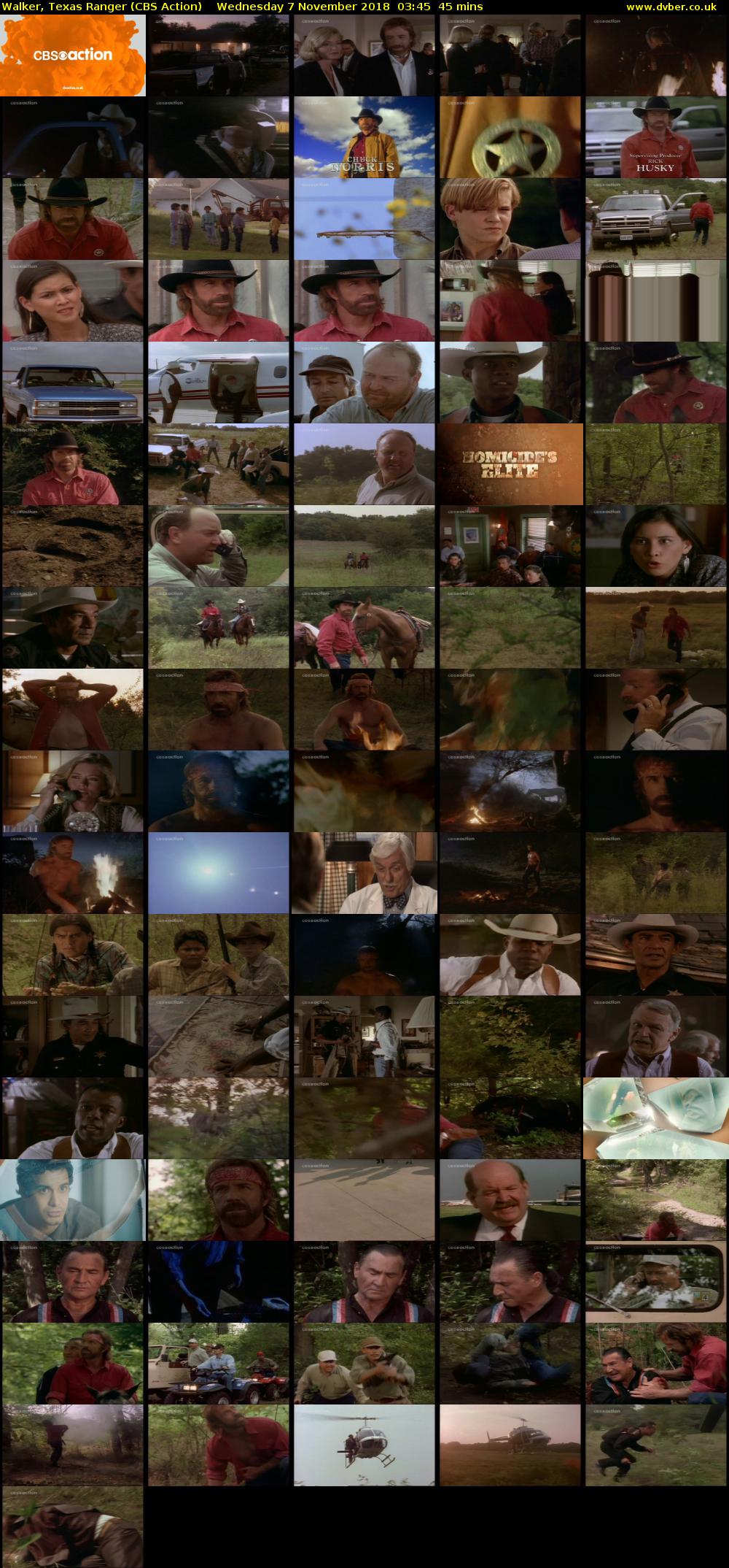 Walker, Texas Ranger (CBS Action) Wednesday 7 November 2018 03:45 - 04:30