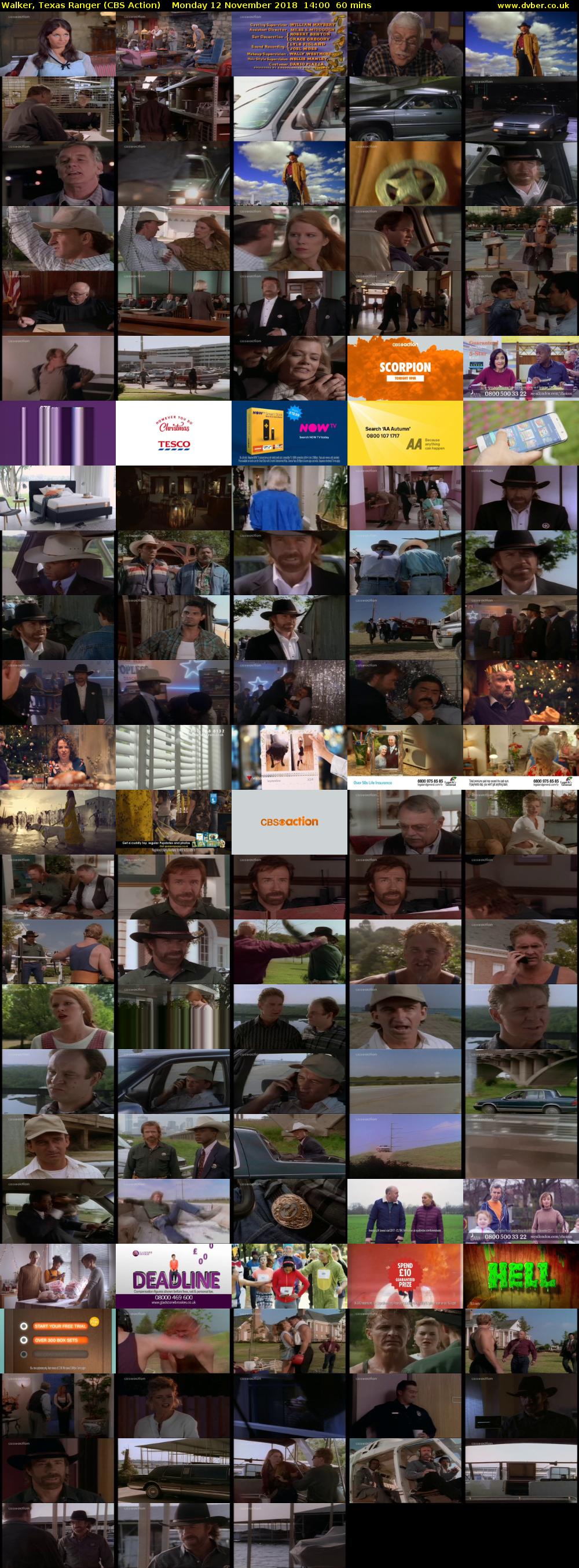 Walker, Texas Ranger (CBS Action) Monday 12 November 2018 14:00 - 15:00