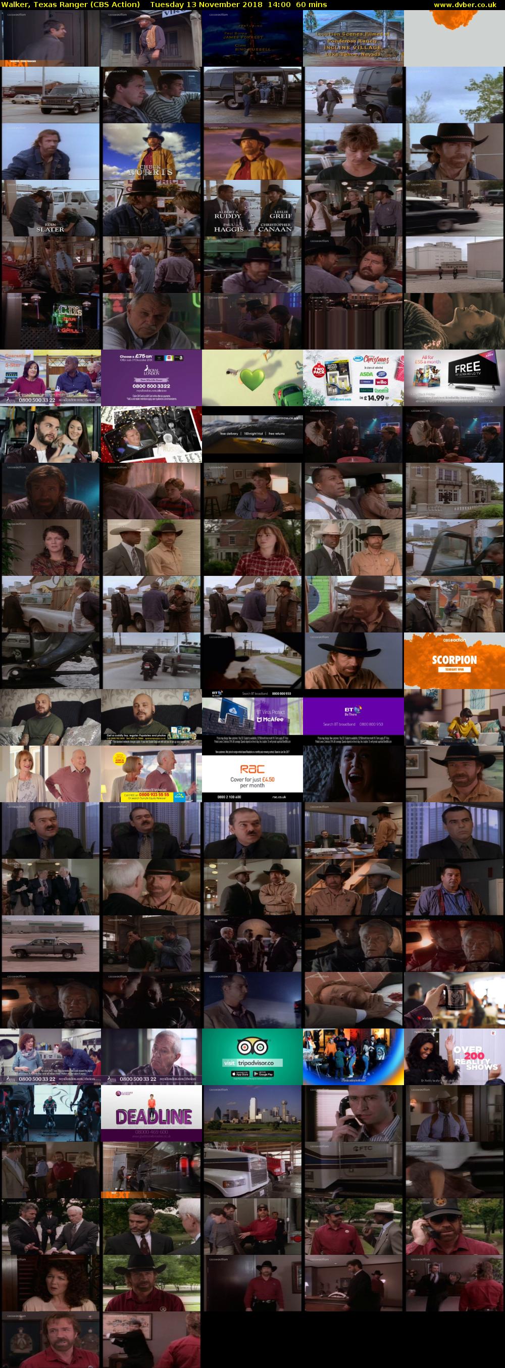 Walker, Texas Ranger (CBS Action) Tuesday 13 November 2018 14:00 - 15:00