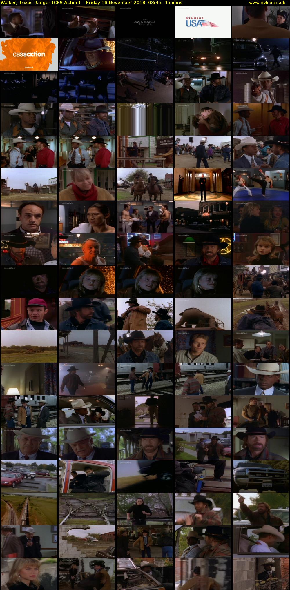 Walker, Texas Ranger (CBS Action) Friday 16 November 2018 03:45 - 04:30